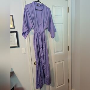 Oscar De La Renta for Swirl purple satin robe